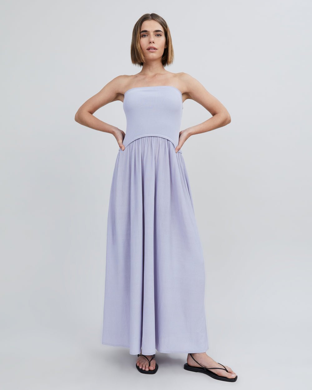 Pastel violet dress best sale