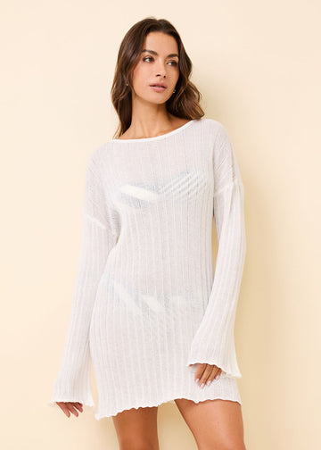 Nicki Ribbed Knit Dress Brule