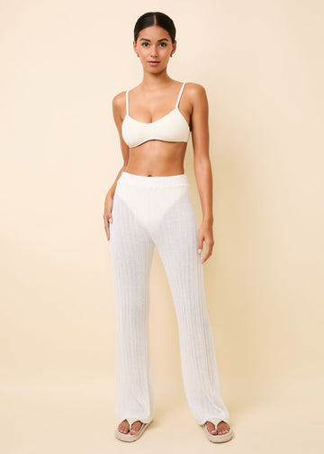 Faye Ribbed Knit Pant Brule