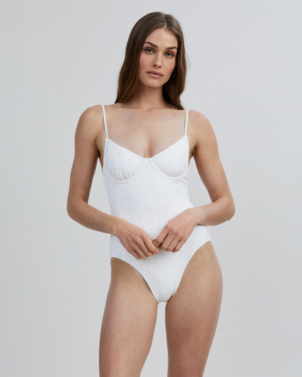 The Taylor Eyelet One Piece - Solid & Striped