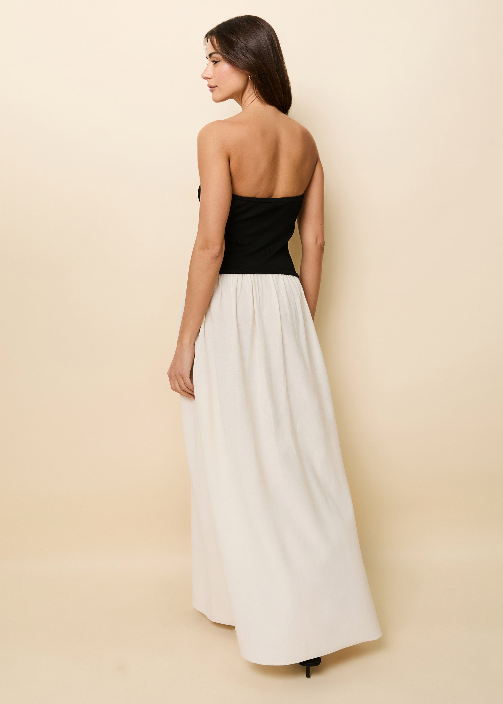 Strapless Soglio Dress Noir / Brule - Solid & Striped