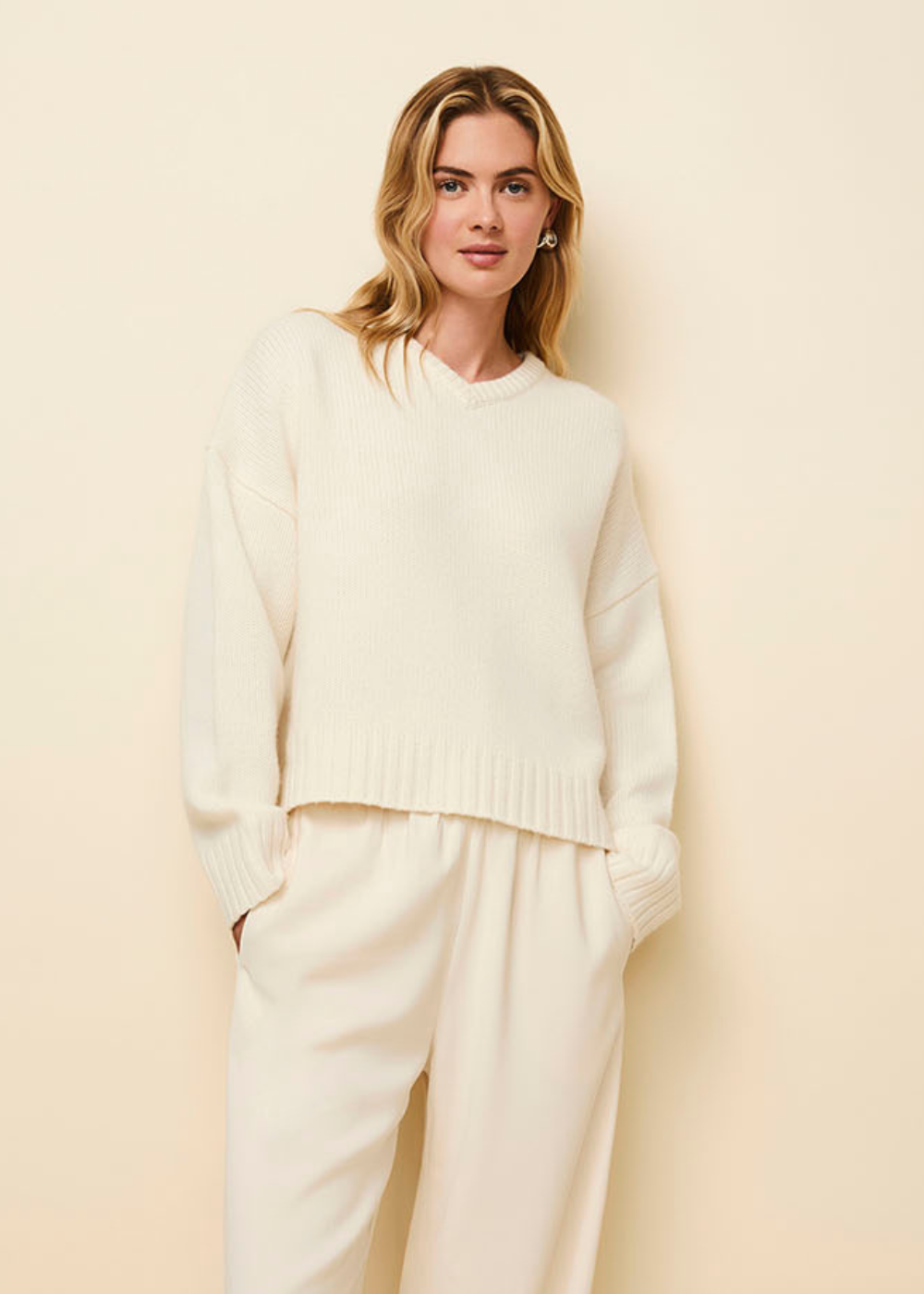 The Reva Cashmere Sweater - Solid & Striped