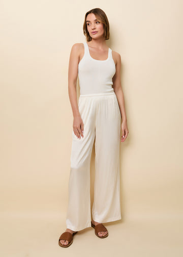 Monaco Satin Pant Brule - Solid & Striped