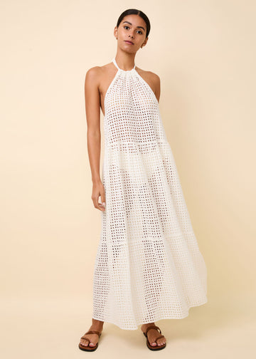 Kai Dress Leaf Eyelet Brule