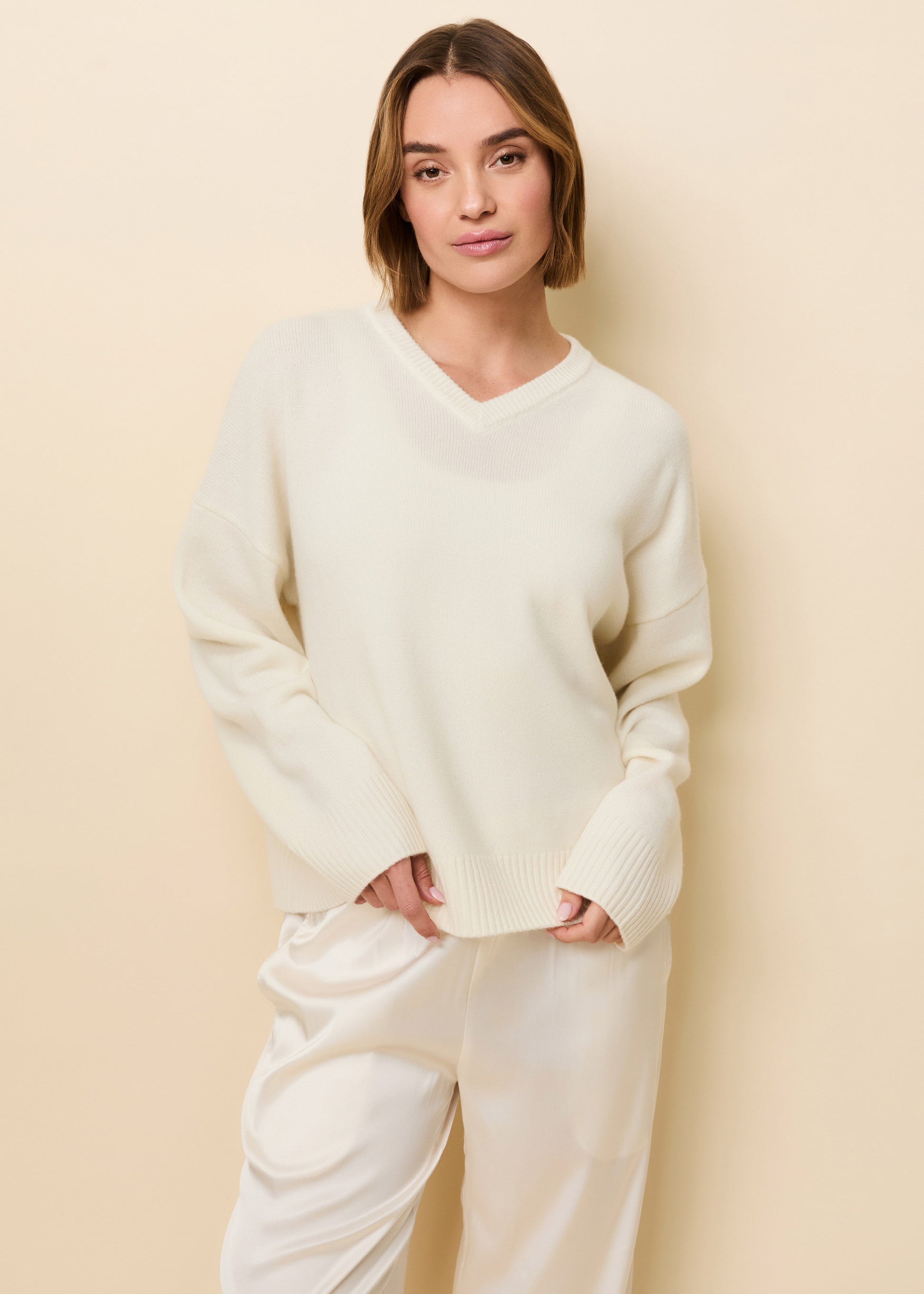 Reva Cashmere Sweater Brule - Solid & Striped