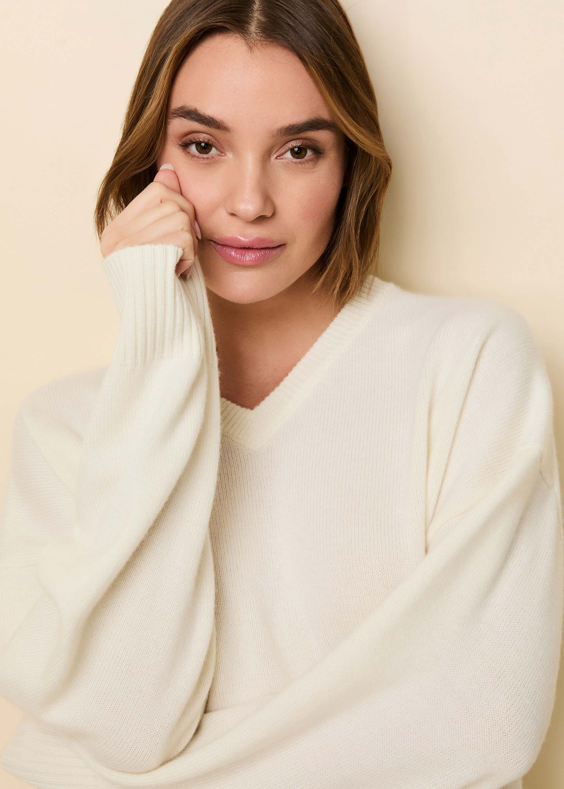 Reva Cashmere Sweater Brule - Solid & Striped