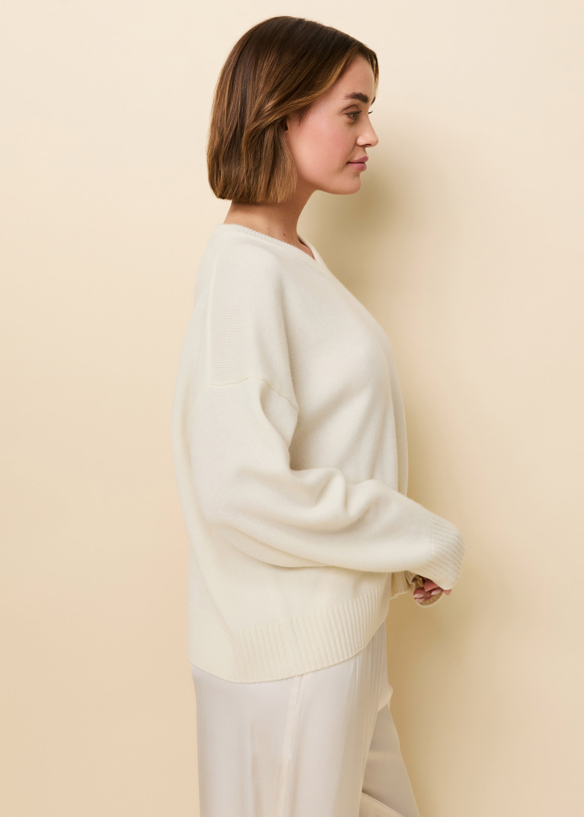 Reva Cashmere Sweater Brule - Solid & Striped