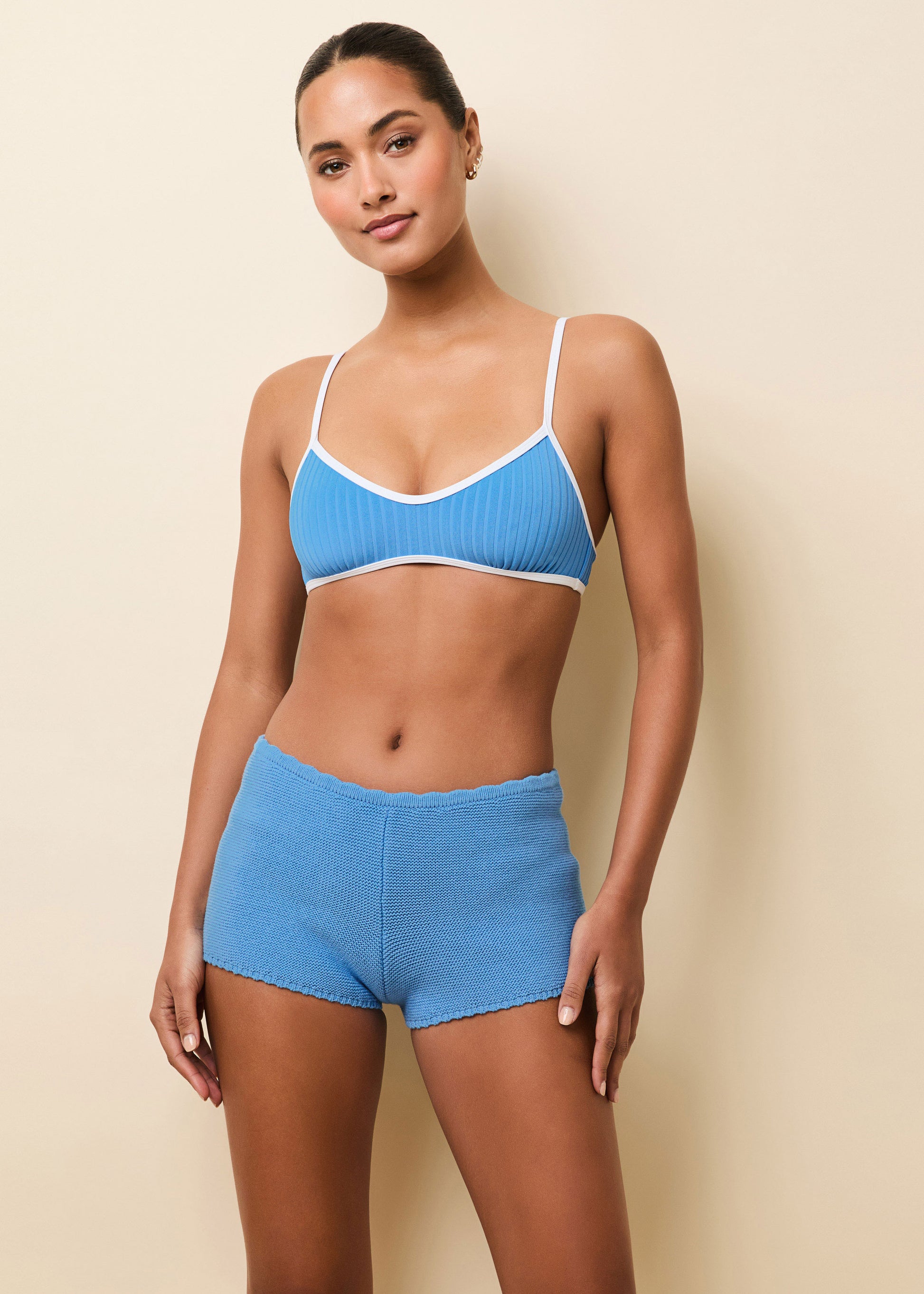 Celeste Short Marina Blue - Solid & Striped