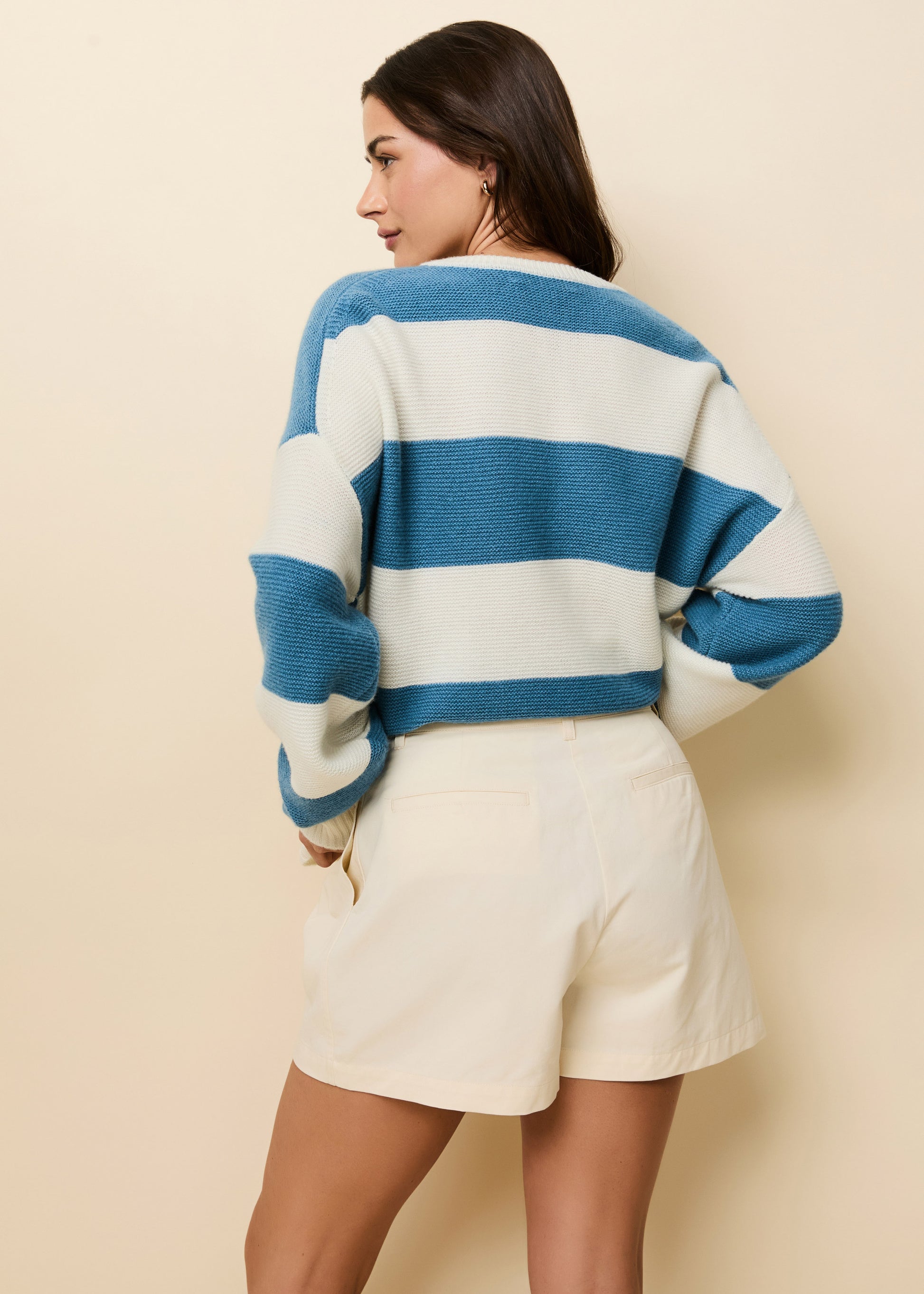 Oceane Short Ecru - Solid & Striped