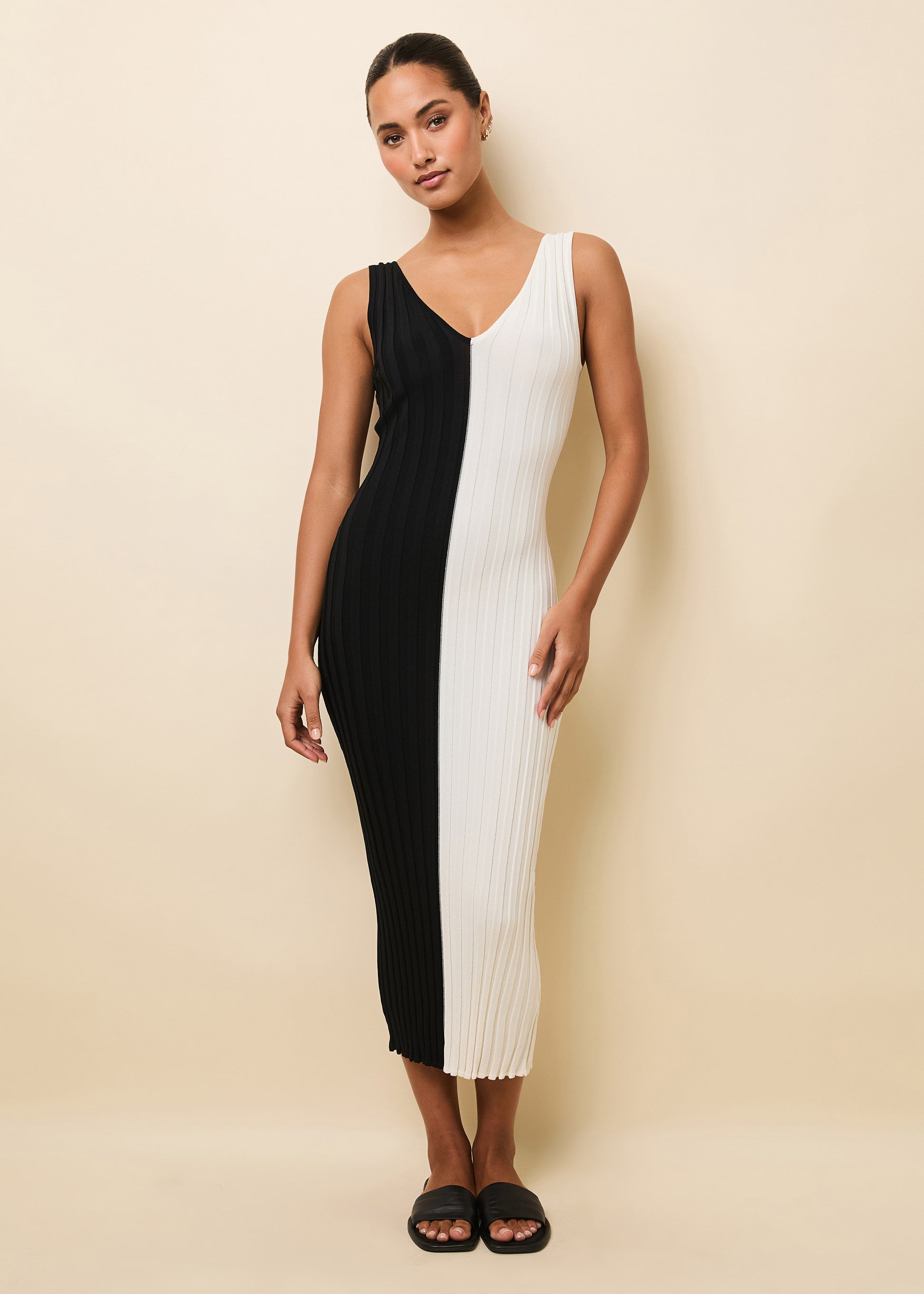 Aubrey Dress Noir / Brule - Solid & Striped