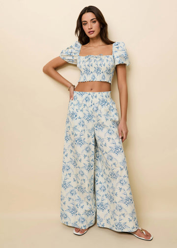 Twyla Pant French Blue / Brule Toile