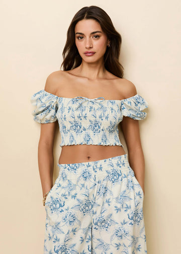 Corrina Top French Blue / Brule Toile