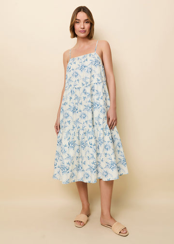 Addison Dress French Blue / Brule Toile