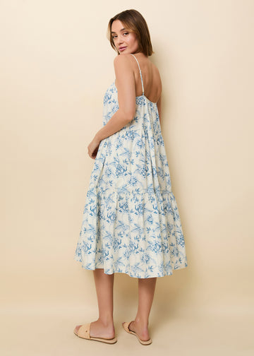 Addison Dress French Blue / Brule Toile