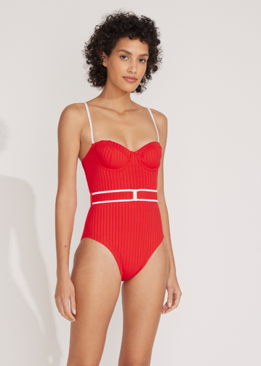 The Spencer Ribbed One Piece - Solid & Striped