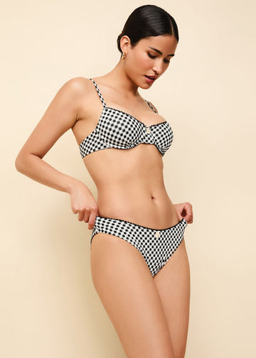 Daphne Bikini Bottom Noir Gingham