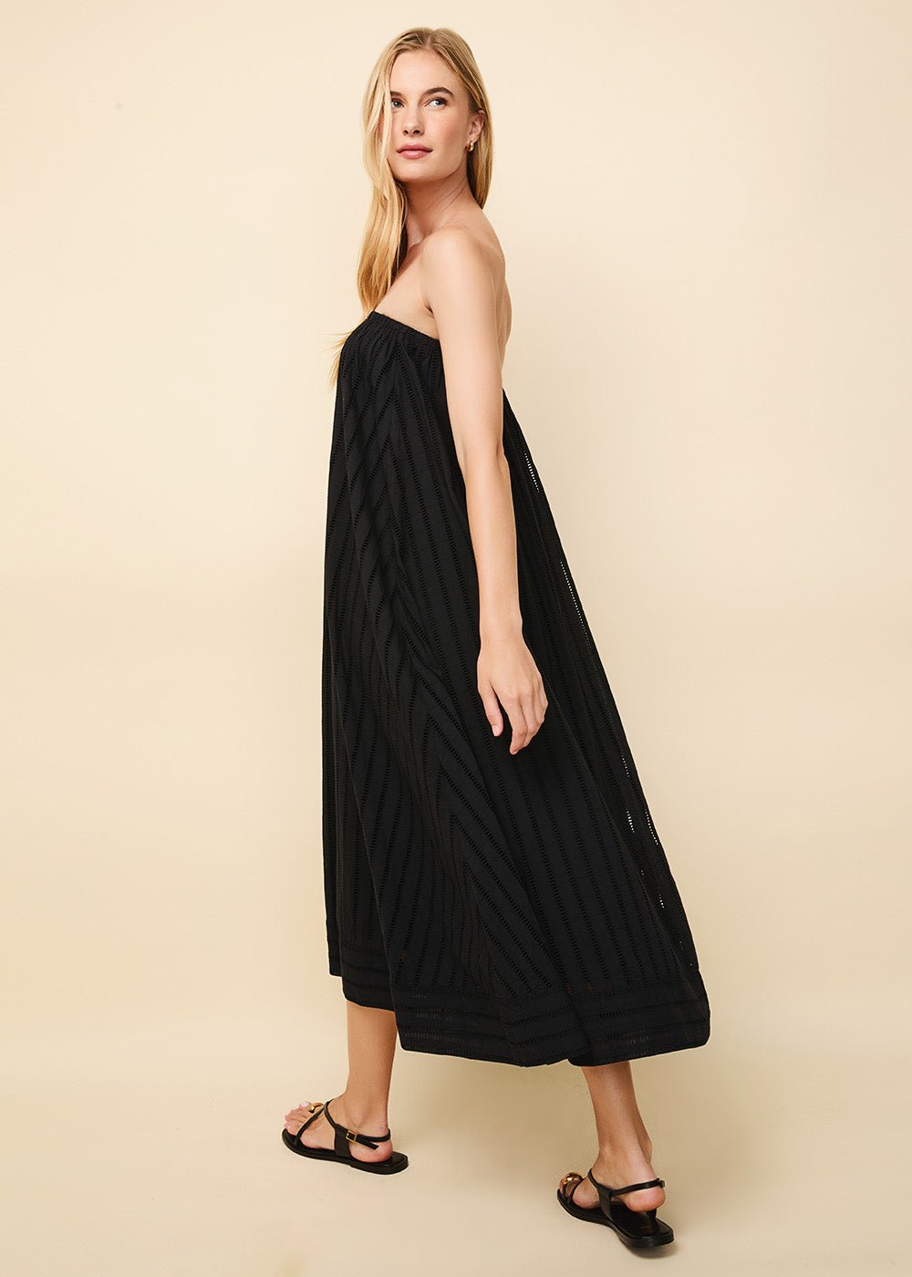 The Evelyn Striped Eyelet Dress - Solid & Striped