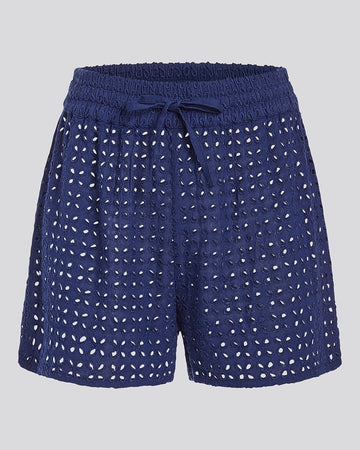 Charlie Short Leaf Eyelet French Navy