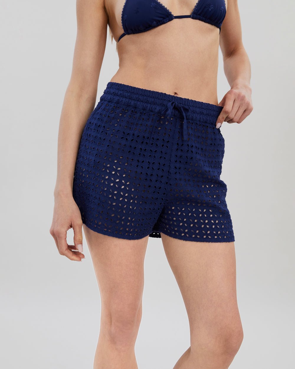 The Eyelet Charlie Short - Solid & Striped