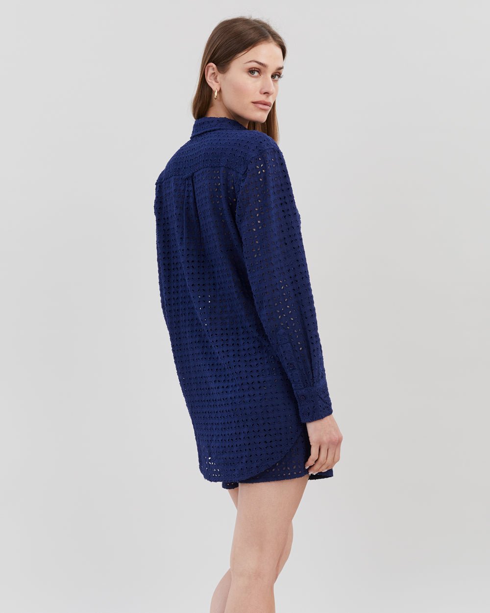 The Eyelet Oxford Tunic - Solid & Striped