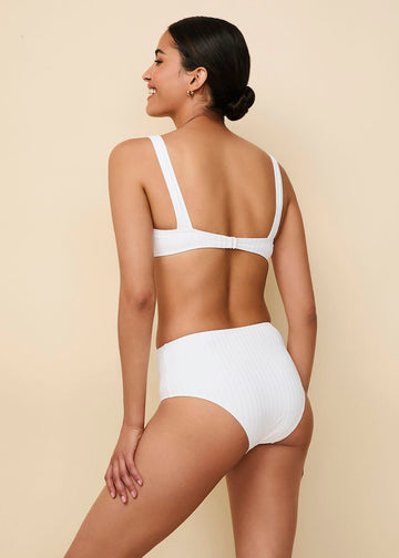 Lilo Ribbed Bikini Bottom Optic White