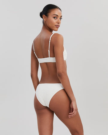The Rachel Smocked Bikini Bottom - Solid & Striped