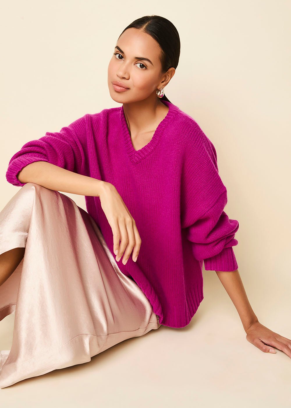 The Reva Cashmere Sweater - Solid & Striped