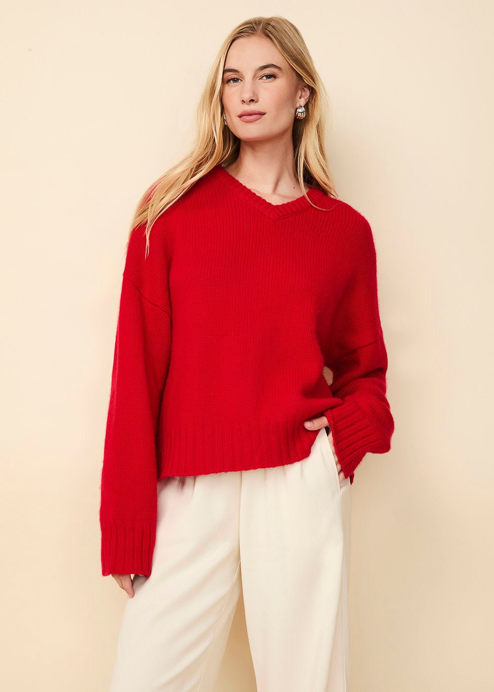 The Reva Cashmere Sweater - Solid & Striped