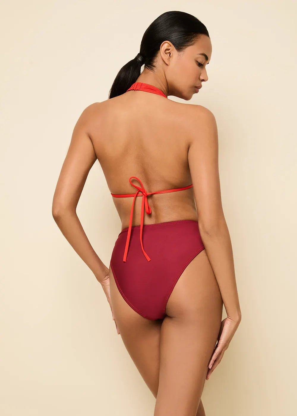 The Yasmeen Bikini Top - Solid & Striped