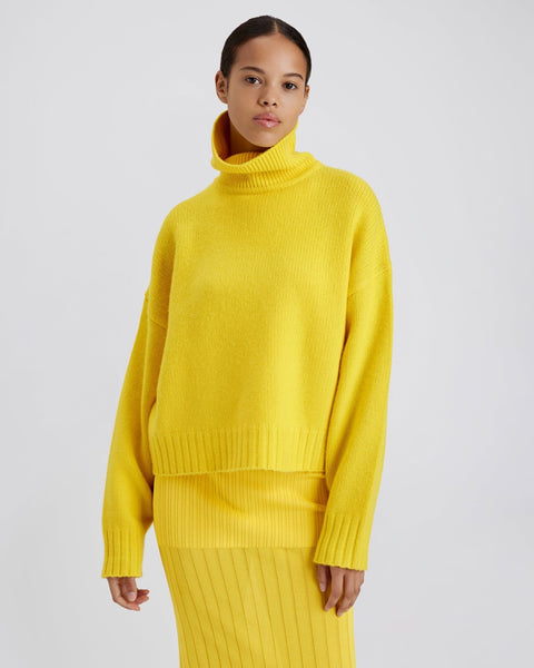 Bonwit Teller Cashmere shops Vneck Sweater Gran Lusso Yellow NWT Large