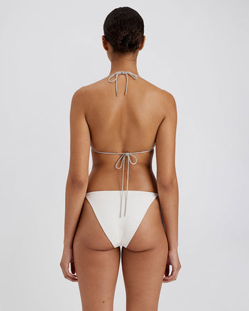 ANALIE, High cut bikini bottom in striped print